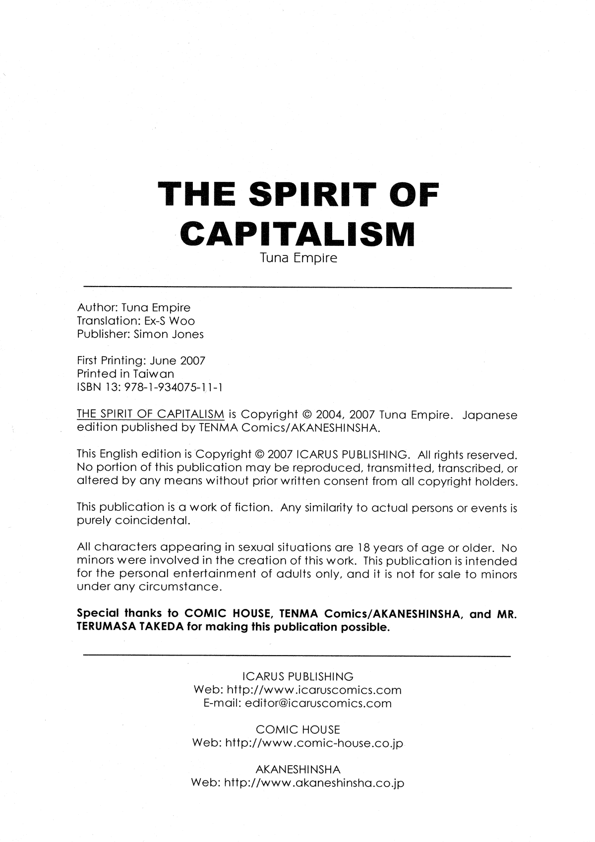 [Tuna Empire] The Spirit of Capitalism (English) 